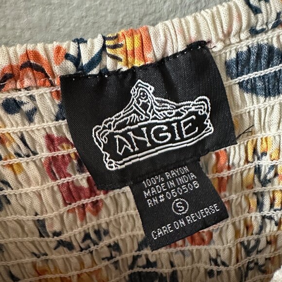 Angie Maxi Dress Women's SMALL Peasant Bohemian Boho Tiered Colorful - Picture 4 of 6